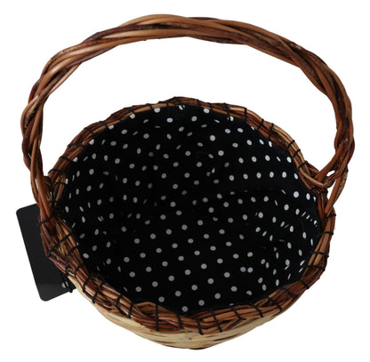 Tote Bag by Dolce & Gabbana for women in python leather & rattan wicker beige, natural & signature features an jet-set-ready silhouette, showcasing the The Tote Python Leather Rattan Wicker Bag design with a secure , ample , and versatile handle.