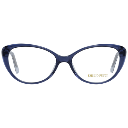 Eyeglasses Frames by Emilio Pucci for women in blue features an refined silhouette, showcasing the refined blue coloured frame and sophisticated full-frame frame design.