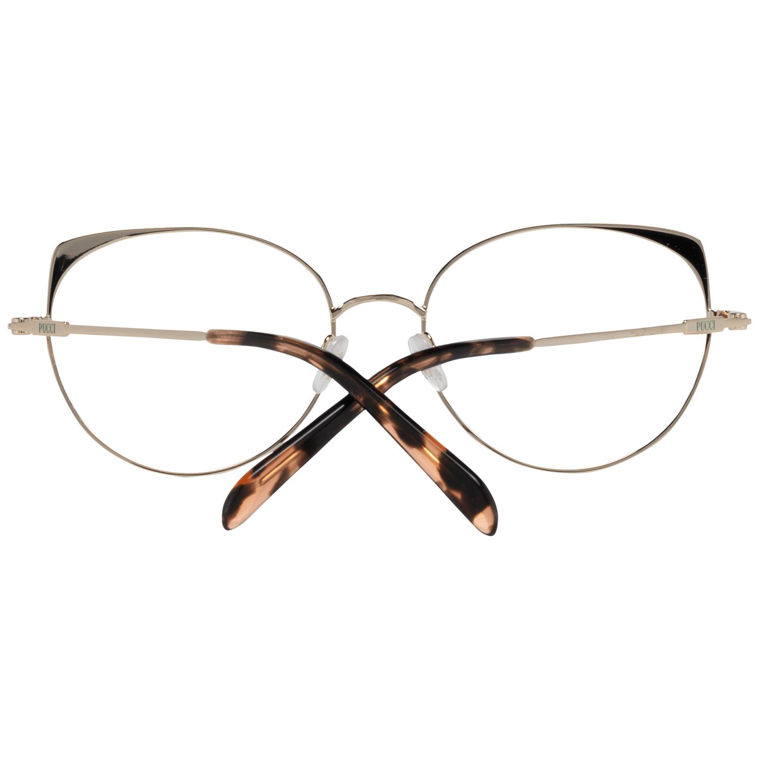 Eyeglasses Frames by Emilio Pucci for women in and gold showcases a refined silhouette, detailed with a gold coloured frame finish and a sophisticated full-frame frame design.