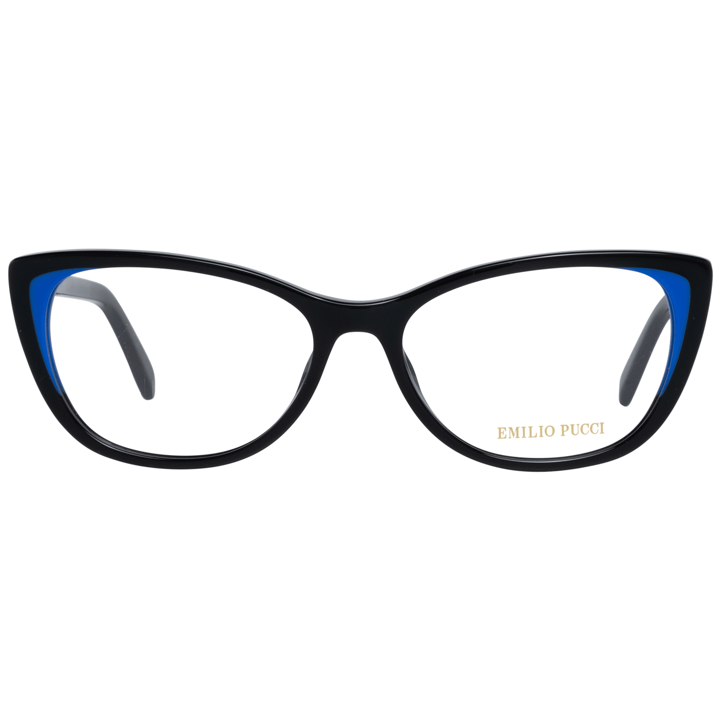 Eyeglasses Frames by Emilio Pucci for women in black showcases a refined full-frame frame design with a refined black coloured frame finish for a refined and sophisticated look.