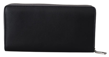 Cardholder Wallet by Dolce & Gabbana for men in exotic leather black & gray features a streamlined silhouette, showcasing the streamlined Continental Exotic Leather Cardholder Wallet design with sophisticated card-organization zip-around coin-purse for a premium look.