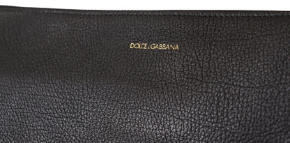 Large Travel Sling Shoulder Bag by Dolce & Gabbana for men in exotic leather black features a stately silhouette, showcasing a secure zipper, ample , and stately for a stately finish.
