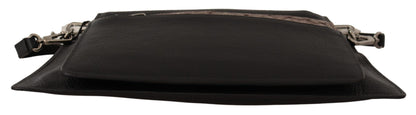 Large Travel Sling Shoulder Bag by Dolce & Gabbana for men in exotic leather black features a effortless sophistication silhouette, secured by a zipper with ample and versatile for a effortless sophistication finish.