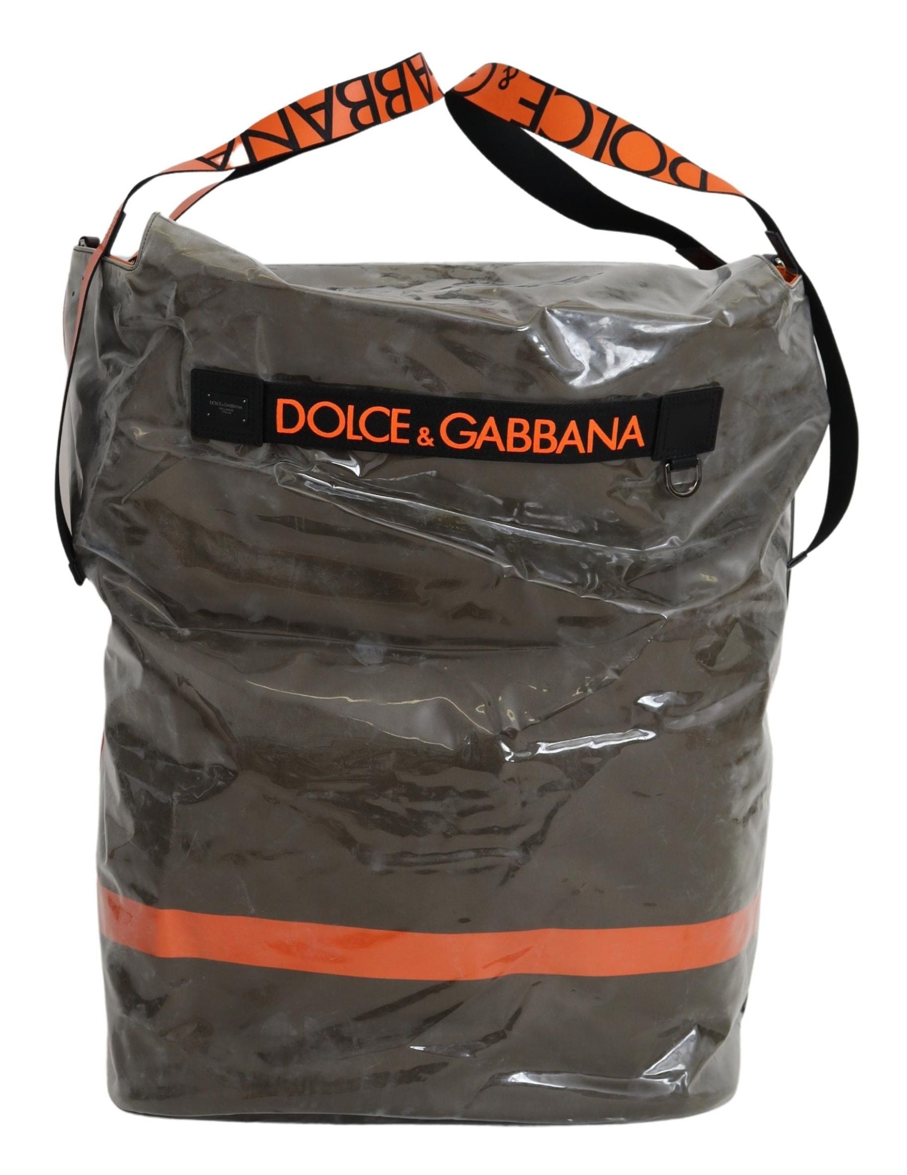 Large Shopper Tote Bag by Dolce & Gabbana for men in leather & cotton green features an jet-setting Leather Cotton Large Shopper Tote Bag design with a secure zipper, jet-setting , and versatile for a jet-setting look.
