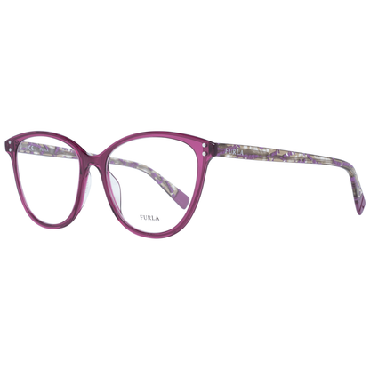 Eyeglasses Frames by Furla for women in nylon and purple showcases a refined silhouette, detailed with a purple coloured frame finish and a sophisticated full-frame frame design.