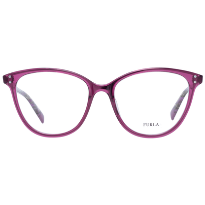 Eyeglasses Frames by Furla for women in nylon purple features a refined silhouette, showcasing a refined purple coloured frame and full-frame frame design for a sophisticated, premium look.