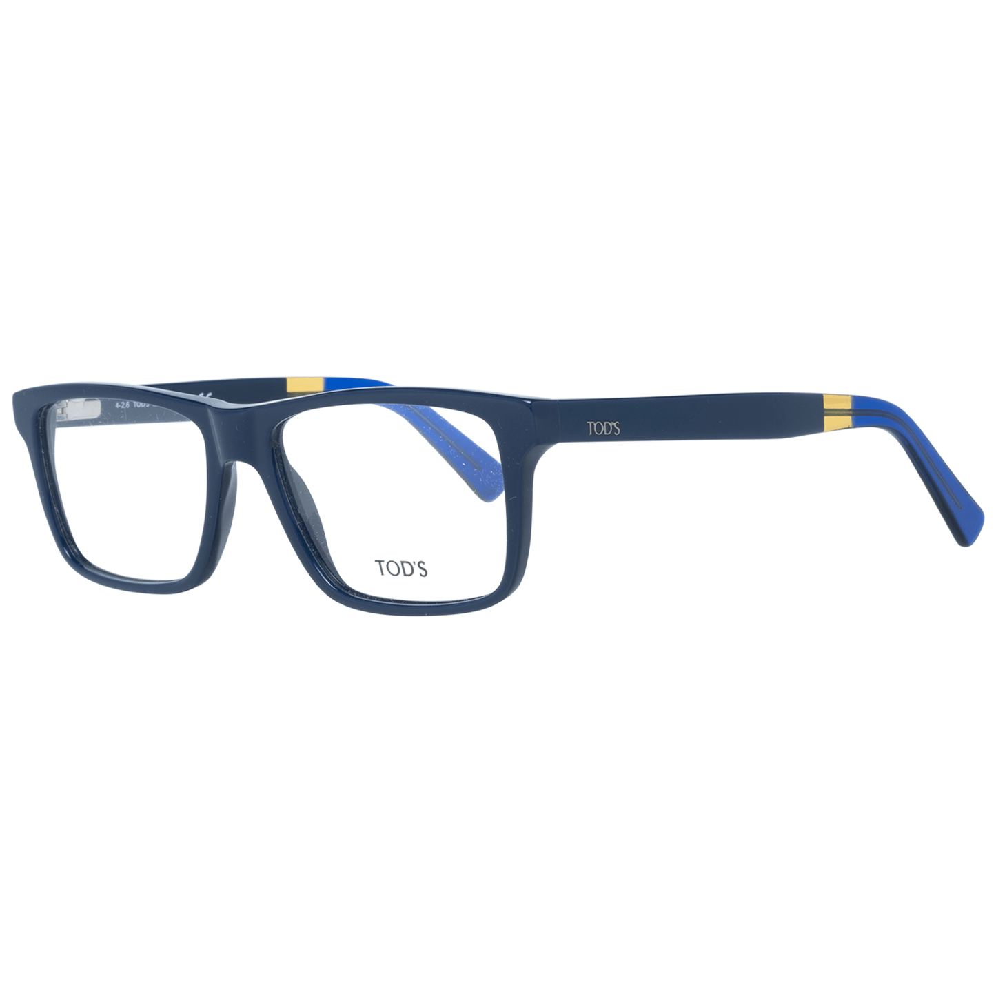 Eyeglasses Frames by Tod's for men in linen blue features an refined silhouette, showcasing a sophisticated blue coloured frame and refined full-frame frame design for a refined look.
