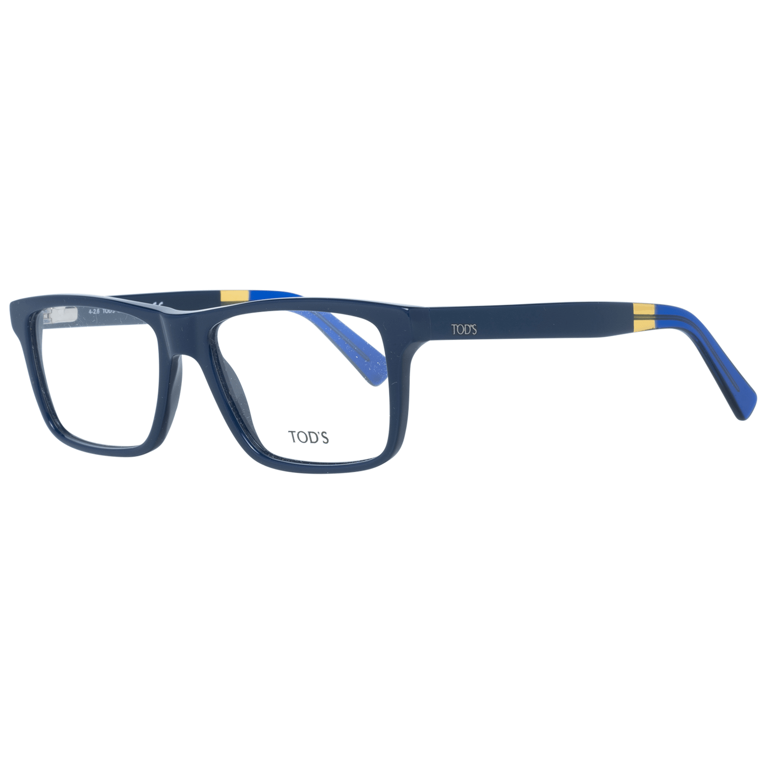 Eyeglasses Frames by Tod's for men in linen blue features an refined silhouette, showcasing a sophisticated blue coloured frame and refined full-frame frame design for a refined look.