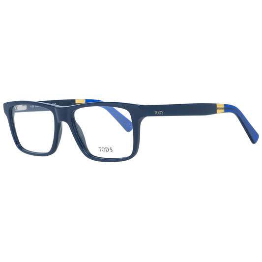 Eyeglasses Frames by Tod's for men in linen blue features an refined silhouette, showcasing a sophisticated blue coloured frame and refined full-frame frame design for a refined look.