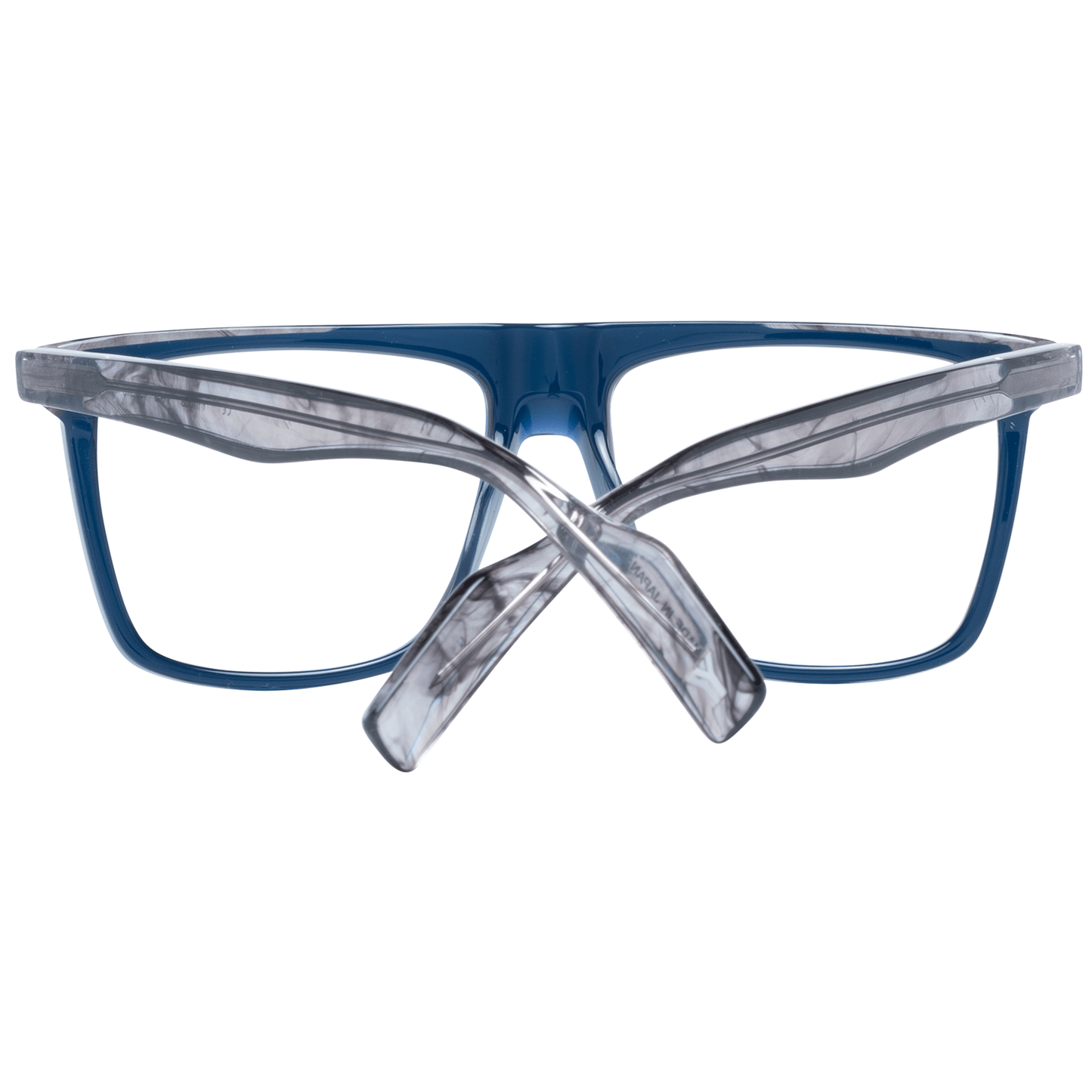 Eyeglasses Frames by Yohji Yamamoto for men in blue showcases a refined full-frame frame design with a refined blue coloured frame finish for a refined and sophisticated look.