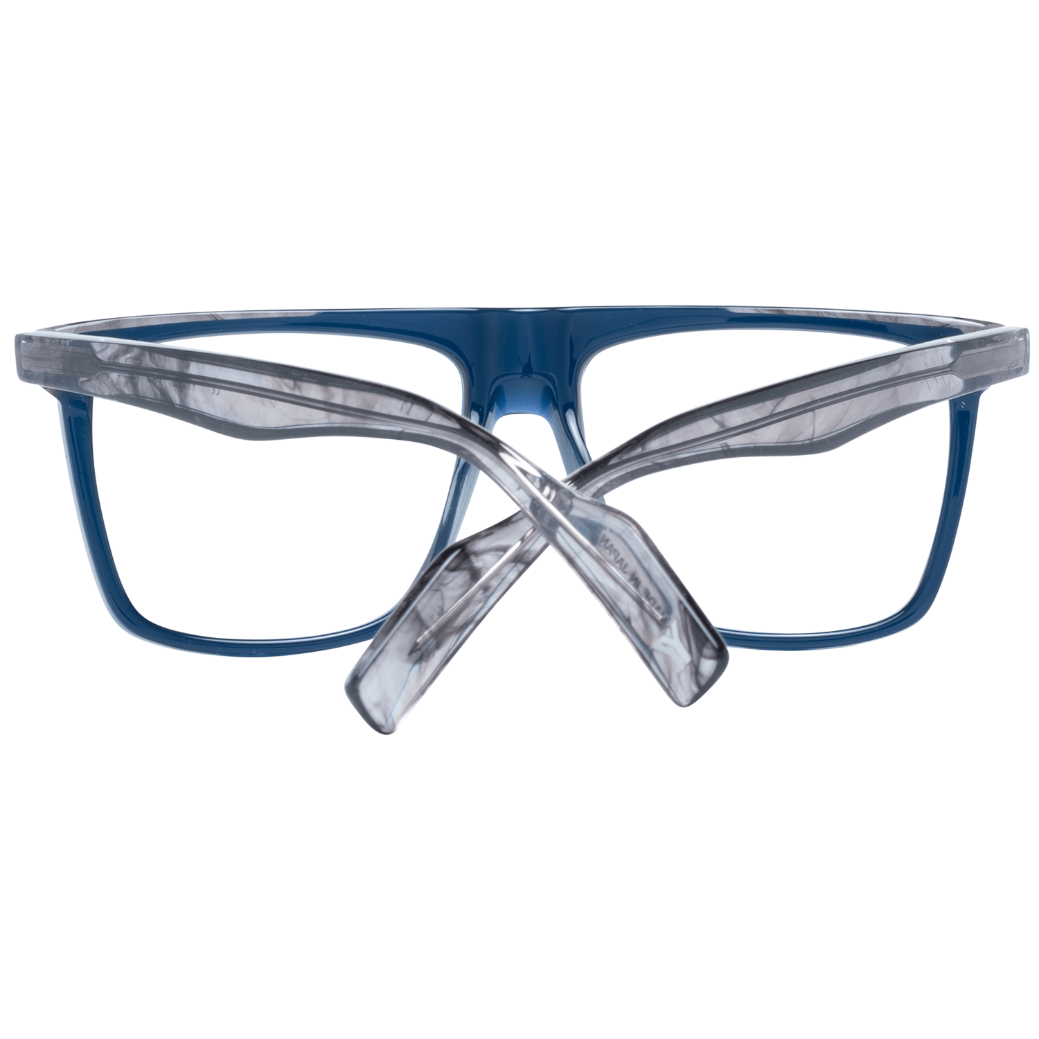 Eyeglasses Frames by Yohji Yamamoto for men in blue showcases a refined full-frame frame design with a refined blue coloured frame finish for a refined and sophisticated look.