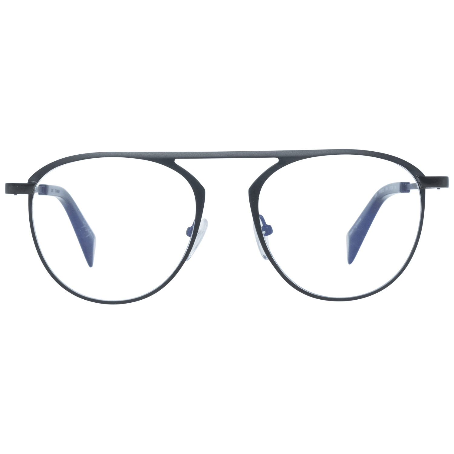Eyeglasses Frames by Yohji Yamamoto for men in and black showcases a refined silhouette, detailed with a black coloured frame finish and a sophisticated full-frame frame design.