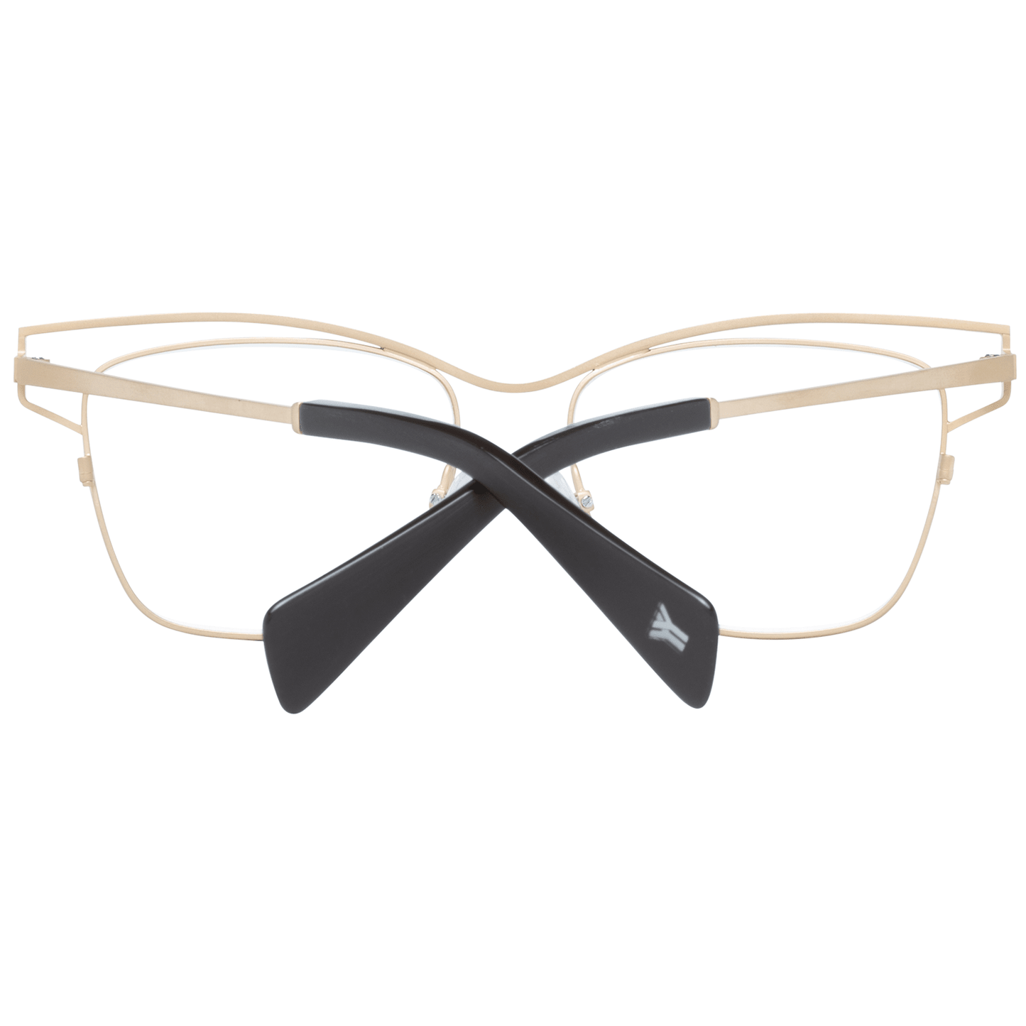 Eyeglasses Frames by Yohji Yamamoto for women in and gold showcases a refined silhouette, detailed with a gold coloured frame finish and a sophisticated full-frame frame design.