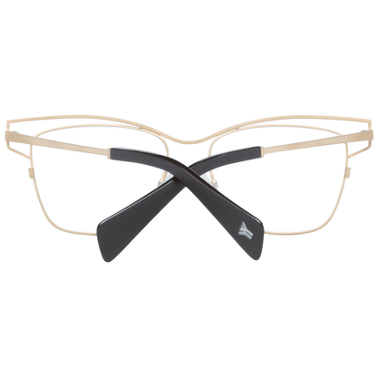 Eyeglasses Frames by Yohji Yamamoto for women in and gold showcases a refined silhouette, detailed with a gold coloured frame finish and a sophisticated full-frame frame design.