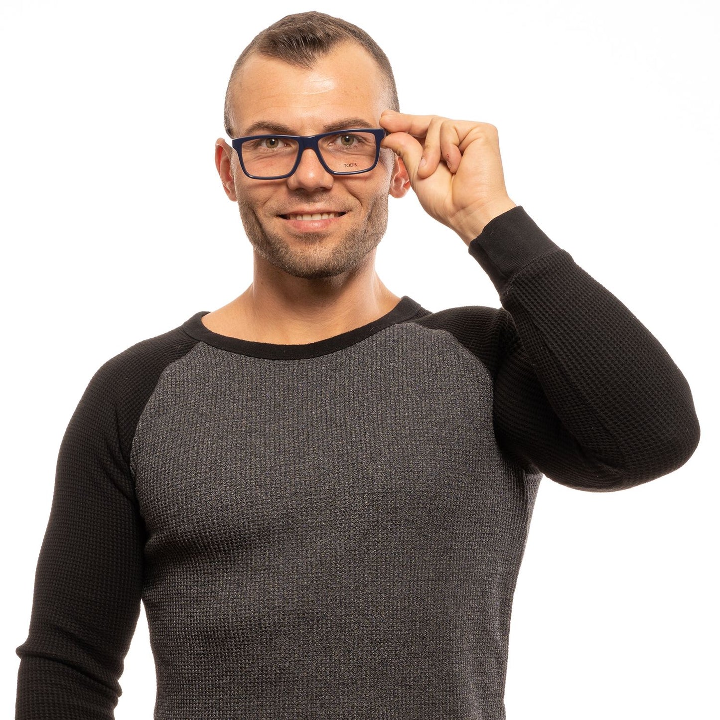 Eyeglasses Frames by Tod's for men in blue showcases a refined full-frame frame design with a refined blue coloured frame finish for a refined and sophisticated look.