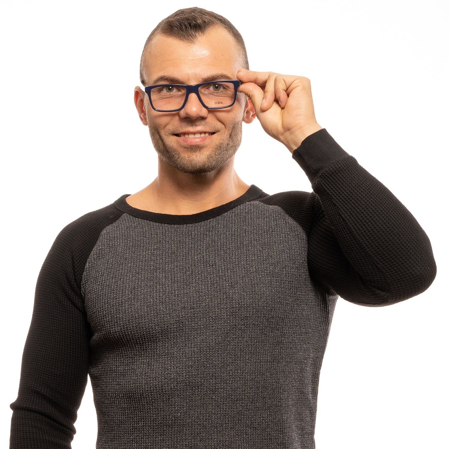 Eyeglasses Frames by Tod's for men in blue showcases a refined full-frame frame design with a refined blue coloured frame finish for a refined and sophisticated look.