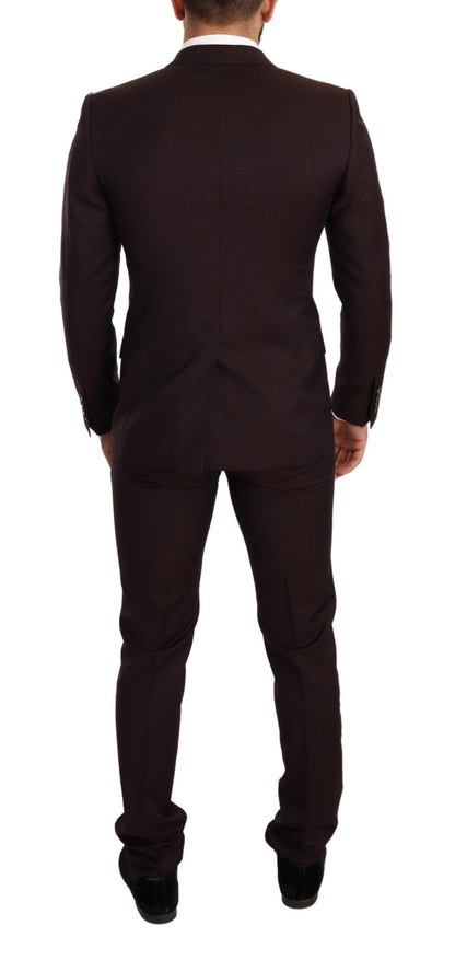 Dolce & Gabbana Men's Bordeaux Wool MARTINI Slim Fit Suit