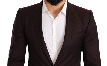 Dolce & Gabbana Men's Bordeaux Wool MARTINI Slim Fit Suit