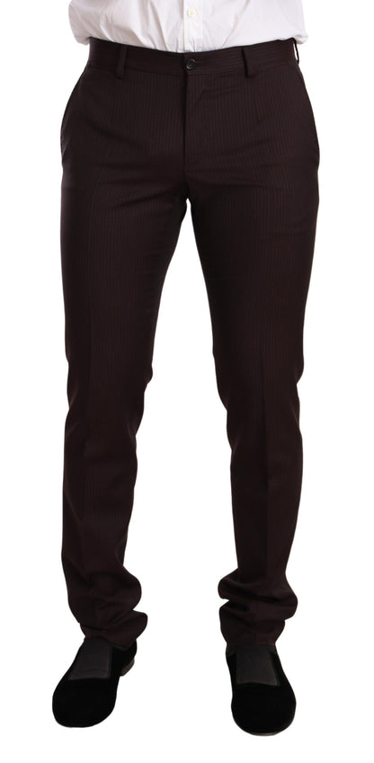 Dolce & Gabbana Men's Bordeaux Wool MARTINI Slim Fit Suit