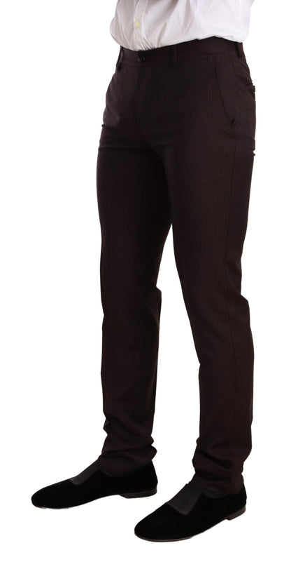 Dolce & Gabbana Men's Bordeaux Wool MARTINI Slim Fit Suit