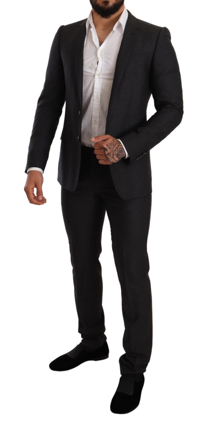 Dolce & Gabbana Men's Gray Wool MARTINI Slim Fit Set Suit