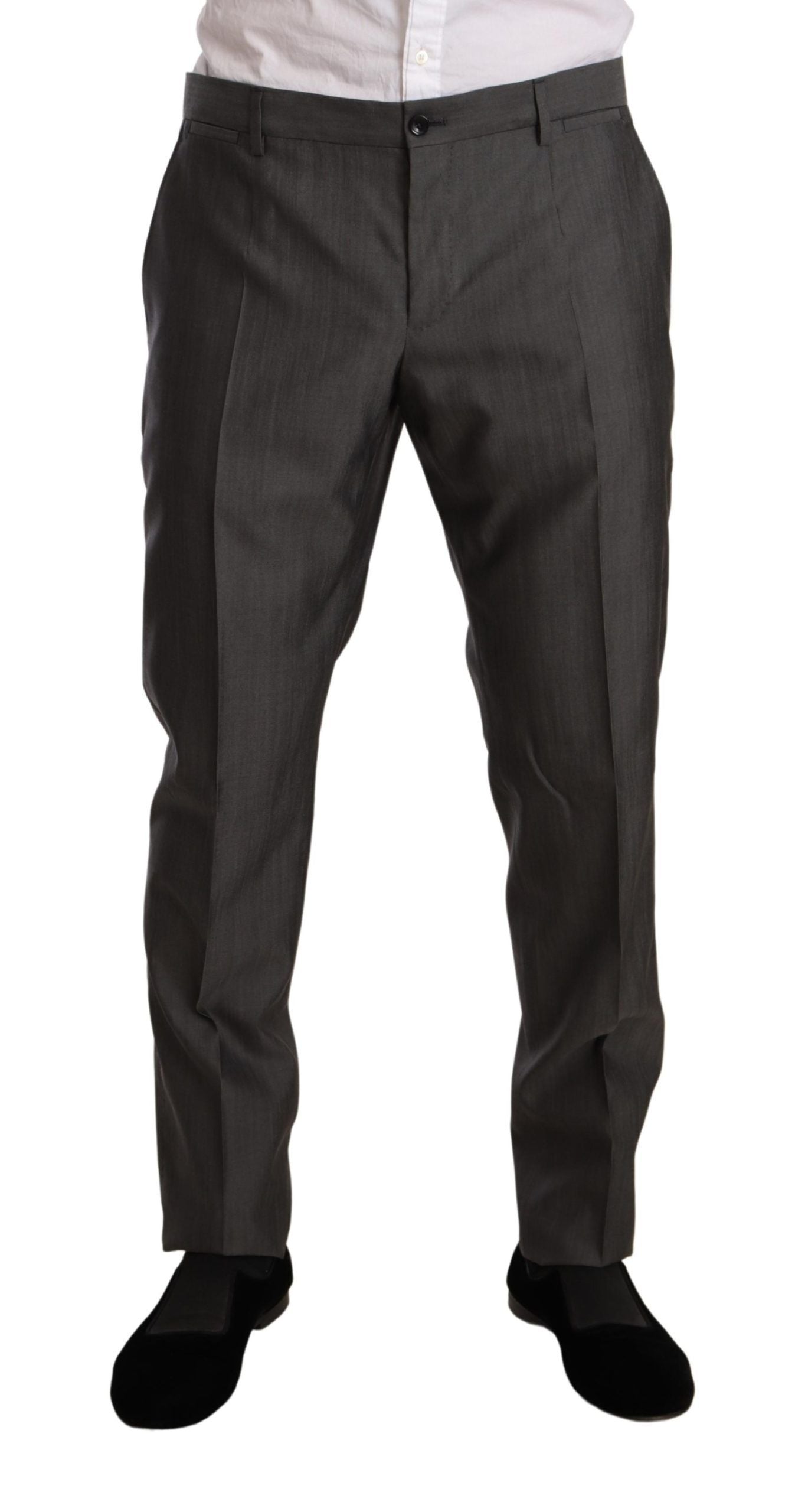 Dolce & Gabbana Men's Gray Metallic MARTINI Slim Fit Set Suit