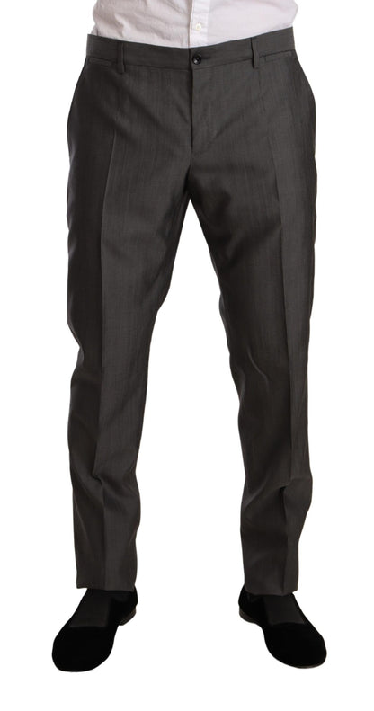 Dolce & Gabbana Men's Gray Metallic MARTINI Slim Fit Set Suit