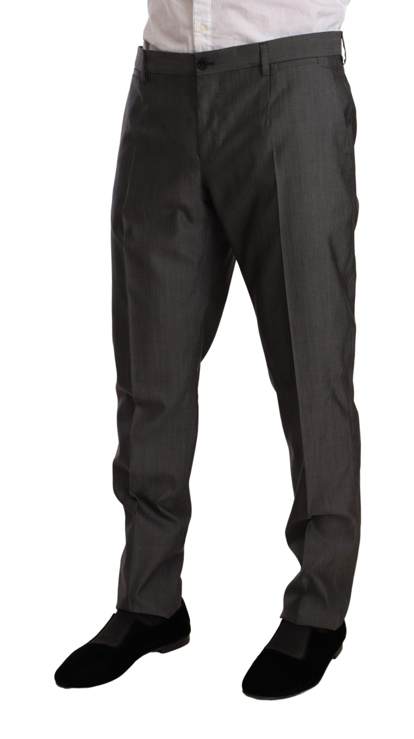 Dolce & Gabbana Men's Gray Metallic MARTINI Slim Fit Set Suit