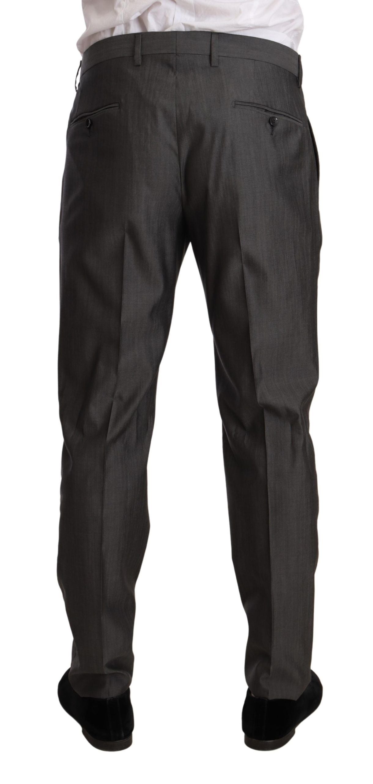 Dolce & Gabbana Men's Gray Metallic MARTINI Slim Fit Set Suit