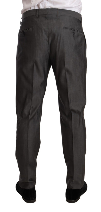 Dolce & Gabbana Men's Gray Metallic MARTINI Slim Fit Set Suit