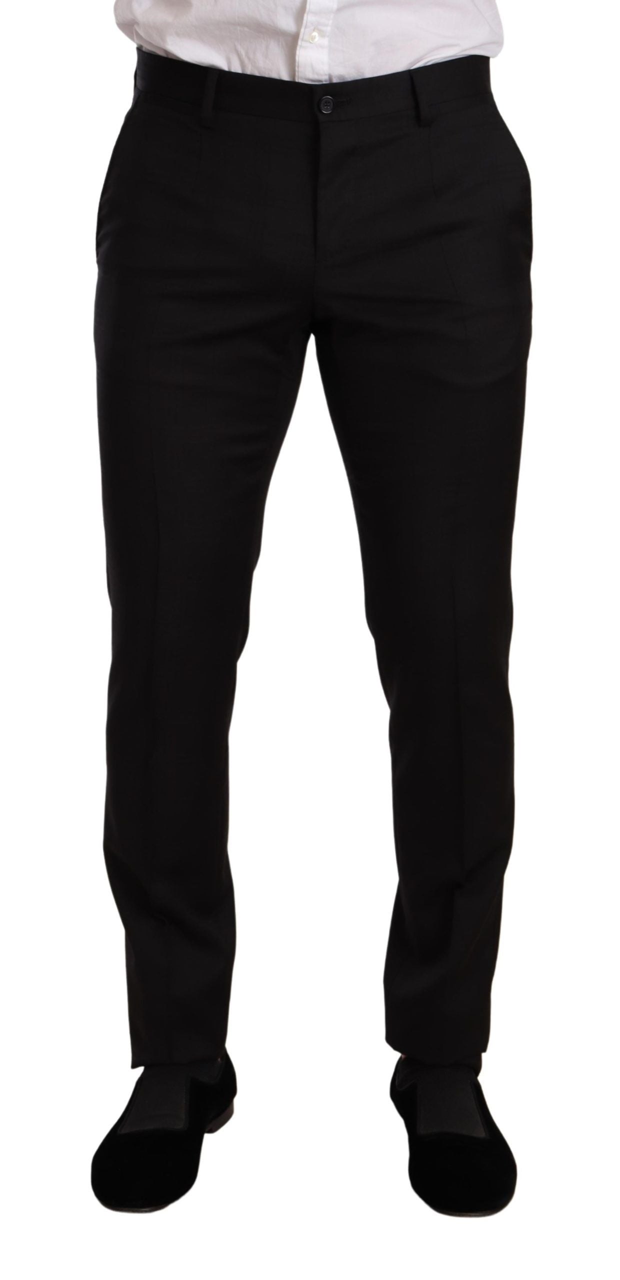 Dolce & Gabbana Men's Black Check MARTINI SLIM FIT 2 Piece Suit