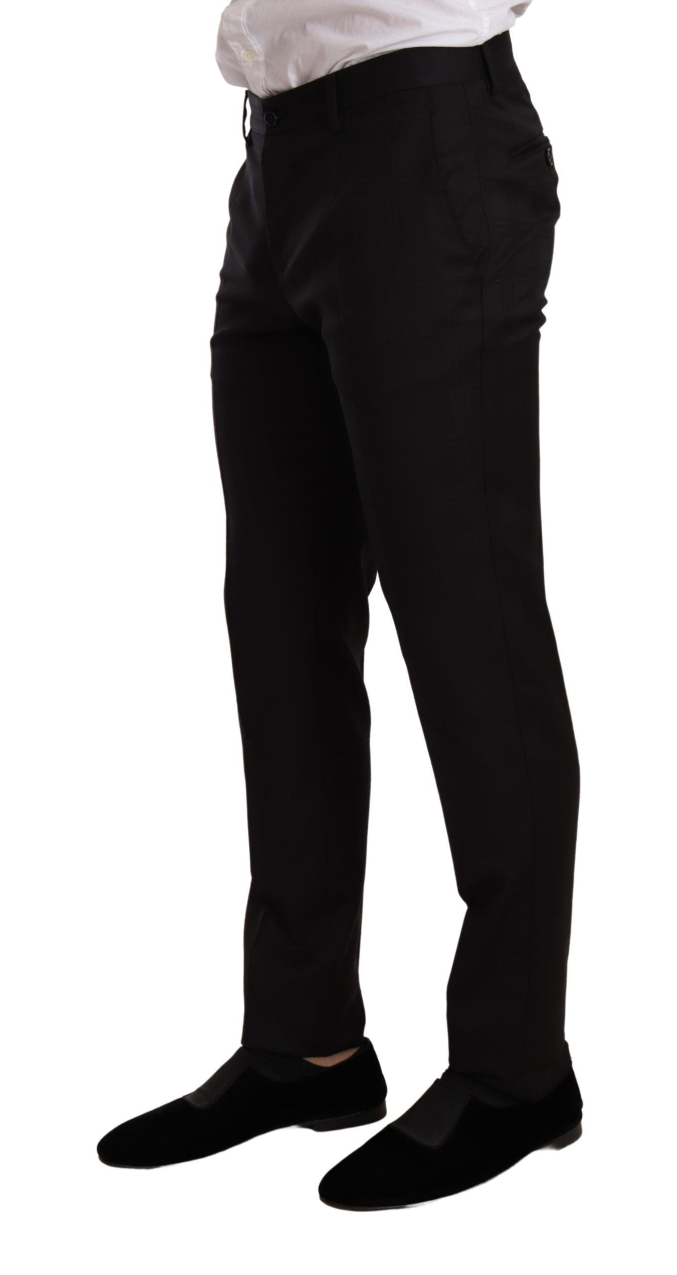 Dolce & Gabbana Men's Black Check MARTINI SLIM FIT 2 Piece Suit