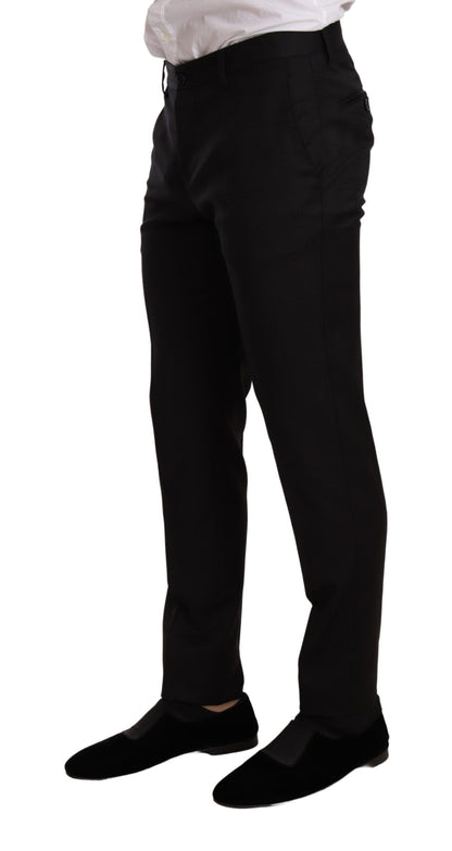 Dolce & Gabbana Men's Black Check MARTINI SLIM FIT 2 Piece Suit