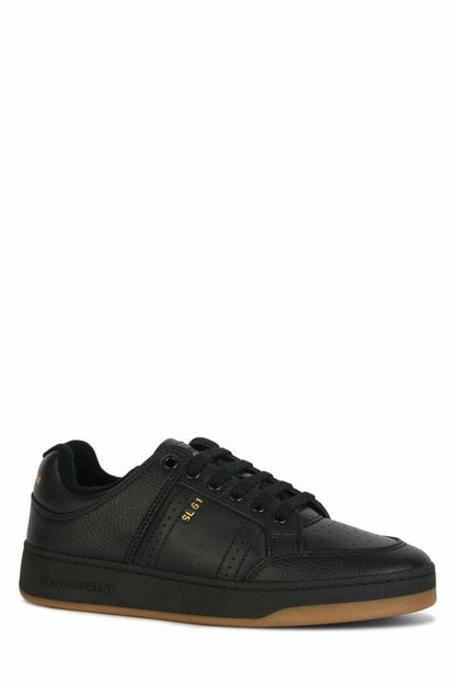 Saint Laurent Men's Low Top Calf Leather Sneakers - Black