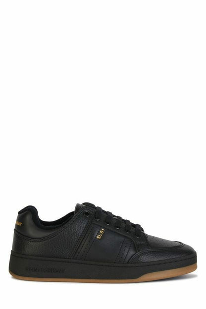 Saint Laurent Men's Low Top Calf Leather Sneakers - Black