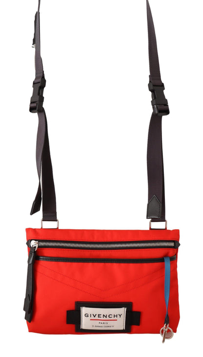 Large Crossbody Messenger Bag by Givenchy for men in polyamide black & red features a artisanal Polyamide Large Crossbody Messenger Bag design with a secure zipper, ample , and versatile crossbody-strap, shoulder-strap & adjustable-strap for a artisanal finish.