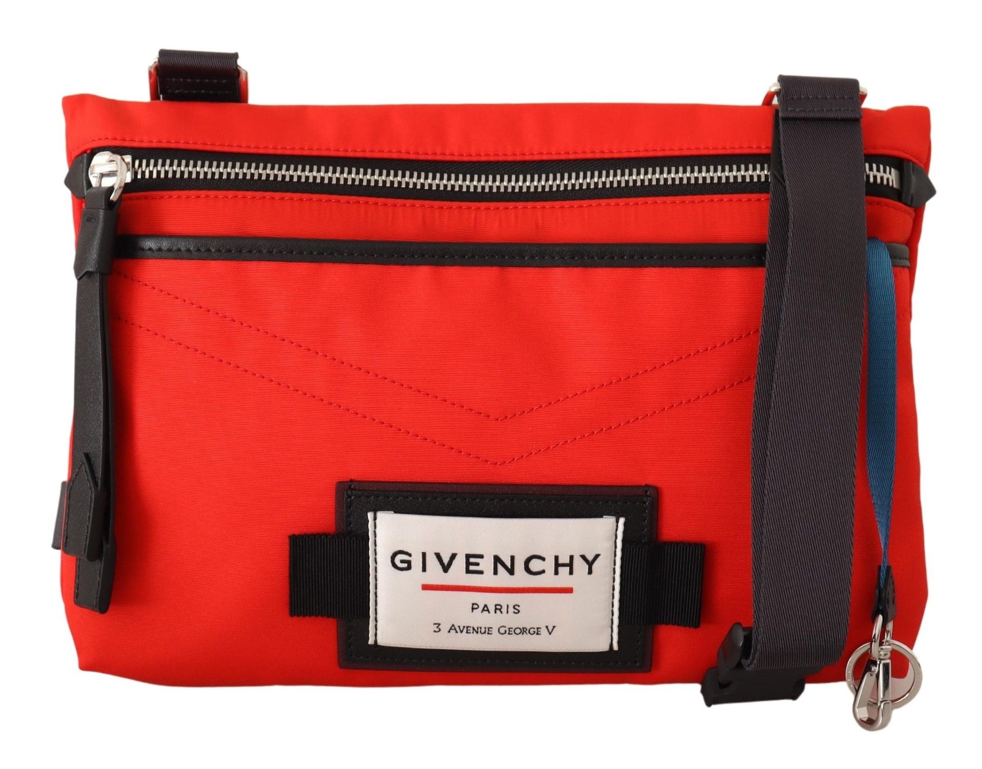 This Large Crossbody Messenger Bag by Givenchy for men in polyamide black & red presents a versatile silhouette from the Polyamide Large Crossbody Messenger Bag collection, featuring a secure zipper, ample , and versatile crossbody-strap, shoulder-strap & adjustable-strap.