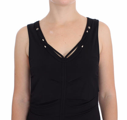 Black Stretch Wiggle Pencil Sheath Bodycon Dress