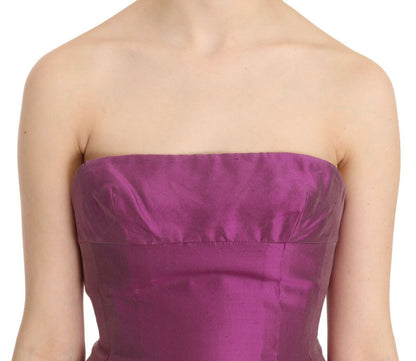 Pink Halter Backless Midi Plain Dress