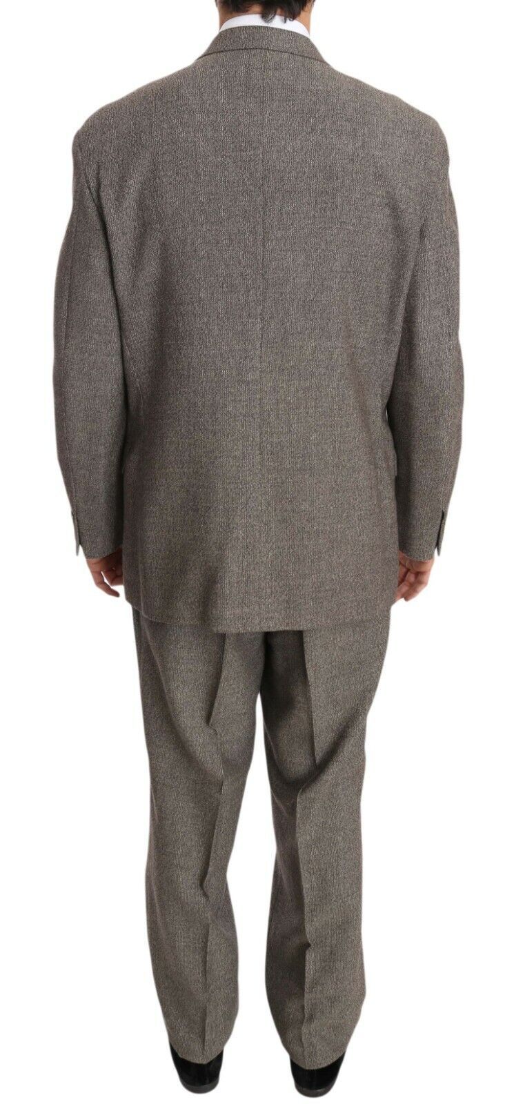 Fendi Men's Brown Wool Regular Single Breasted Suit