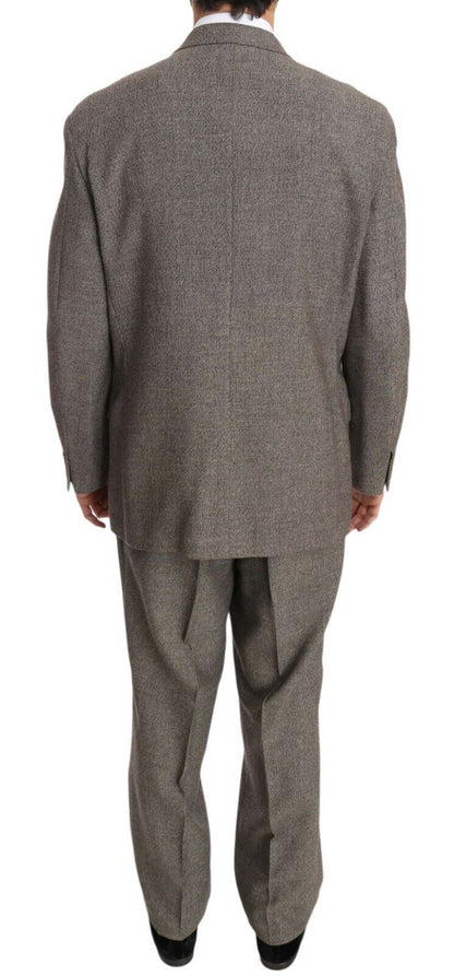 Fendi Men's Brown Wool Regular Single Breasted Suit
