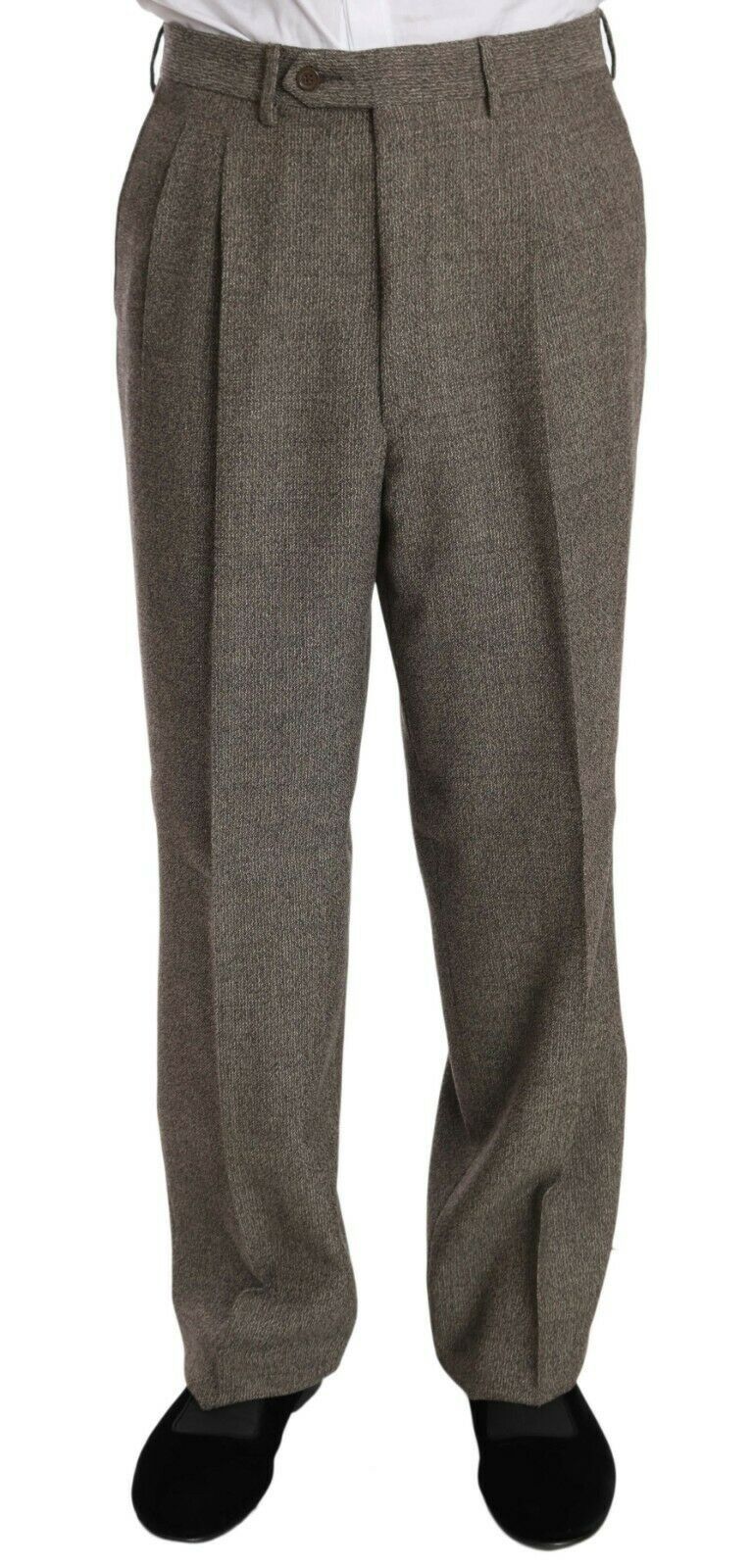 Fendi Men's Brown Wool Regular Single Breasted Suit