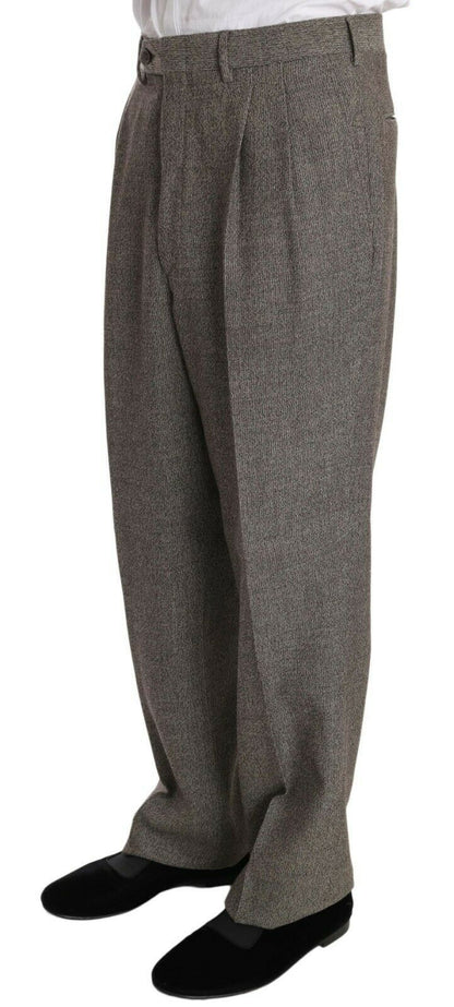 Fendi Men's Brown Wool Regular Single Breasted Suit