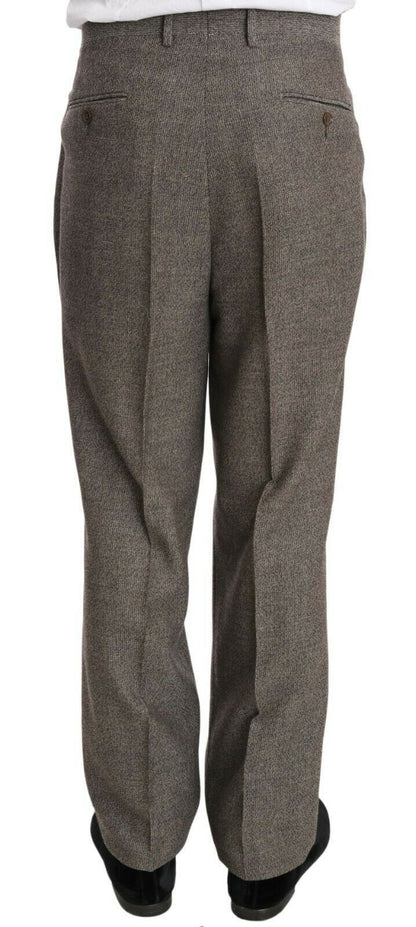 Fendi Men's Brown Wool Regular Single Breasted Suit