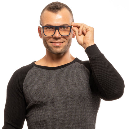 Eyeglasses Frames by Yohji Yamamoto for men in blue features an refined silhouette, showcasing a sophisticated blue coloured frame and refined full-frame frame design for a refined look.
