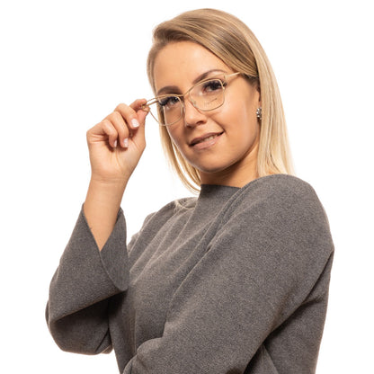 Eyeglasses Frames by Yohji Yamamoto for women in gold features an refined silhouette, showcasing the refined gold coloured frame and sophisticated full-frame frame design.