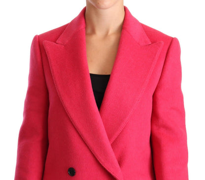Dolce & Gabbana Women's Elegant Pink Wool-Cashmere Coat