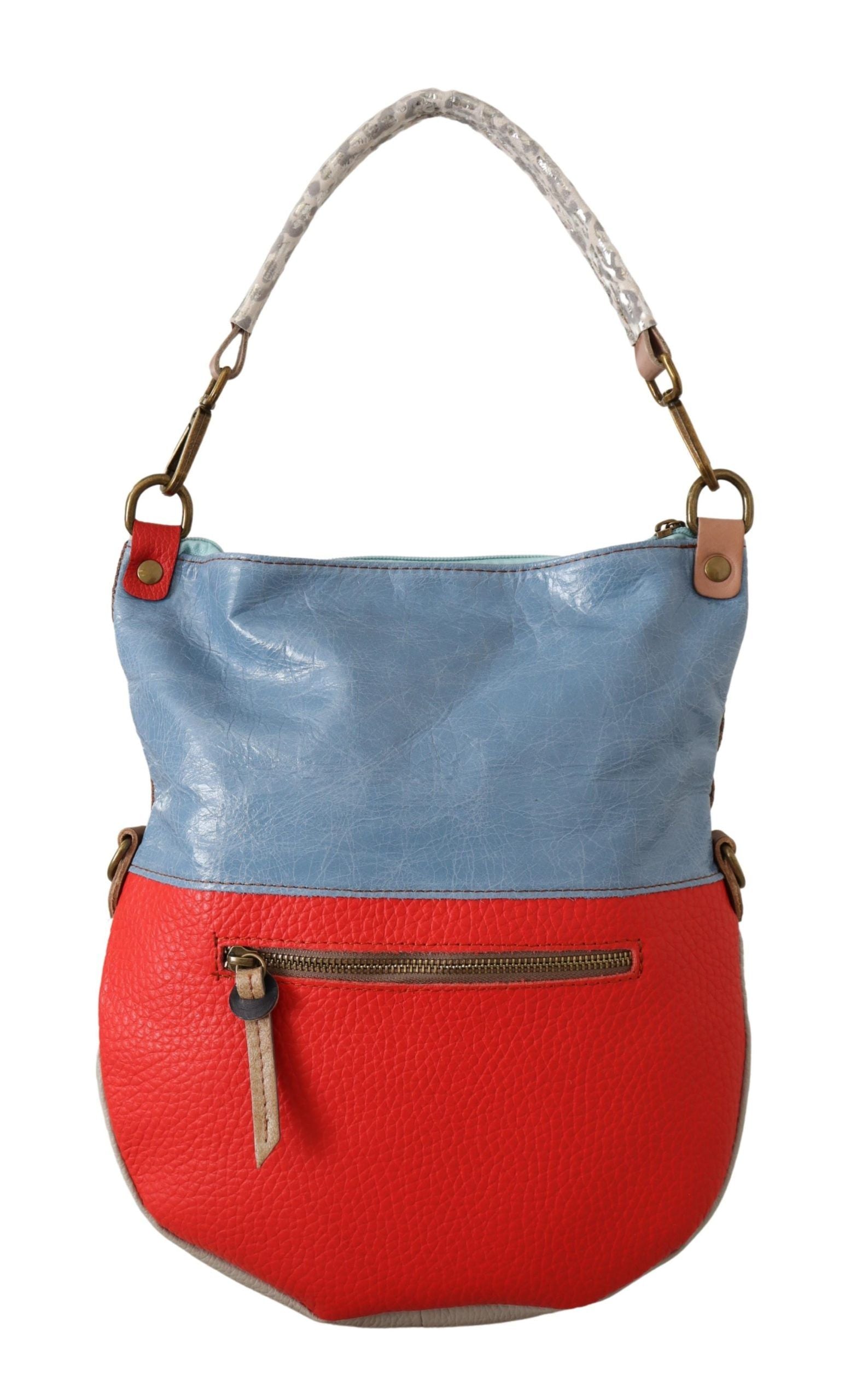 Travel Tote Handbag by EBARRITO for women in leather & metal gold & multicolor features an refined silhouette, showcasing a secure zipper, ample , and versatile handle for a sophisticated refined aesthetic.