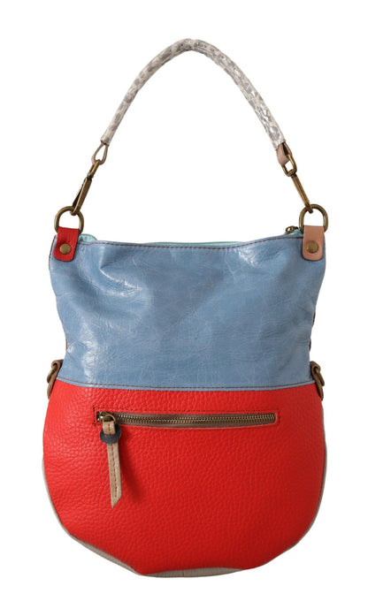 Travel Tote Handbag by EBARRITO for women in leather & metal gold & multicolor features an refined silhouette, showcasing a secure zipper, ample , and versatile handle for a sophisticated refined aesthetic.