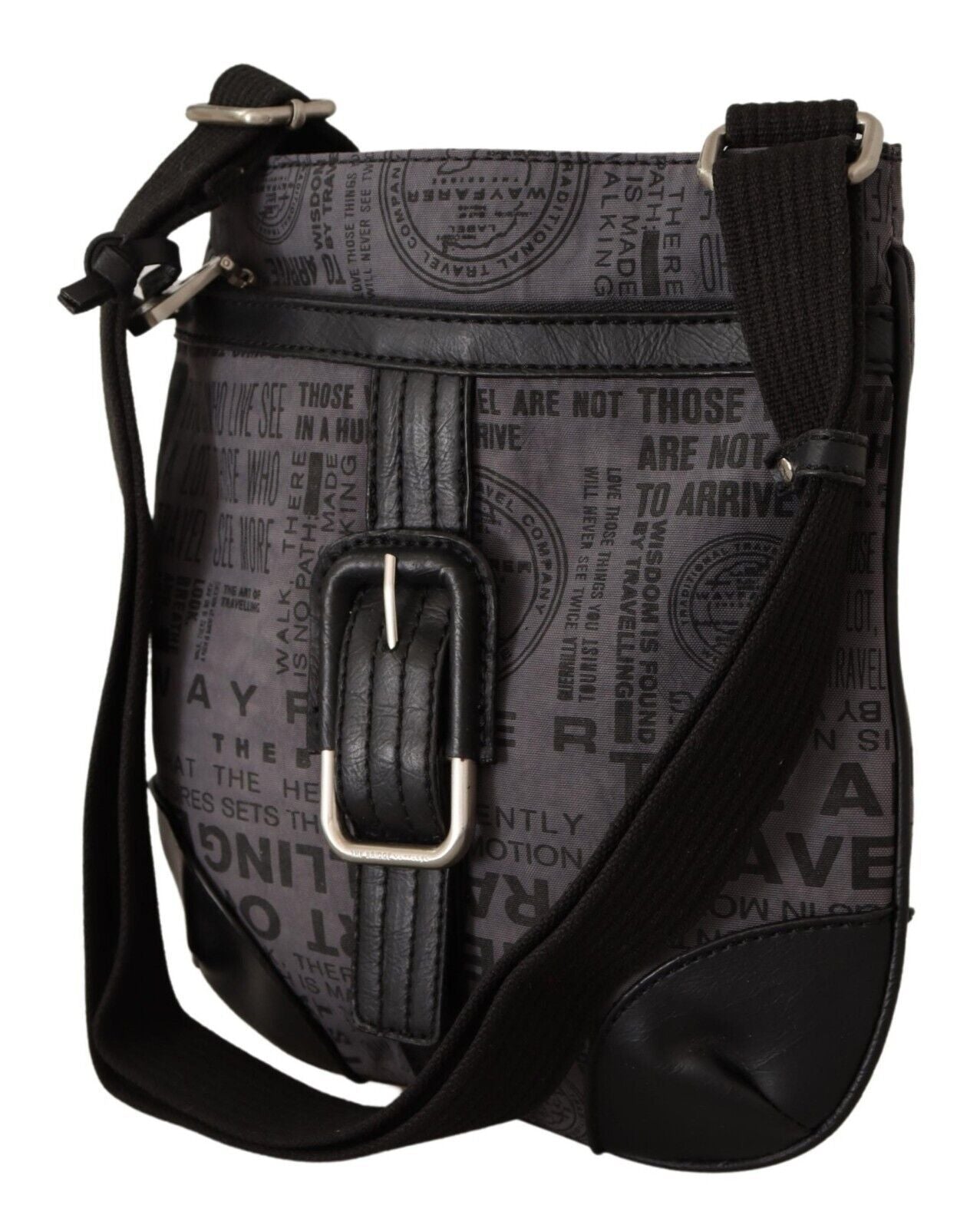 Crossbody Handbag by WAYFARER for women in fabric gray, signature & print features an multi-faceted design with a secure zipper, ample , and versatile crossbody-strap, adjustable-strap & handle for a multi-faceted finish.